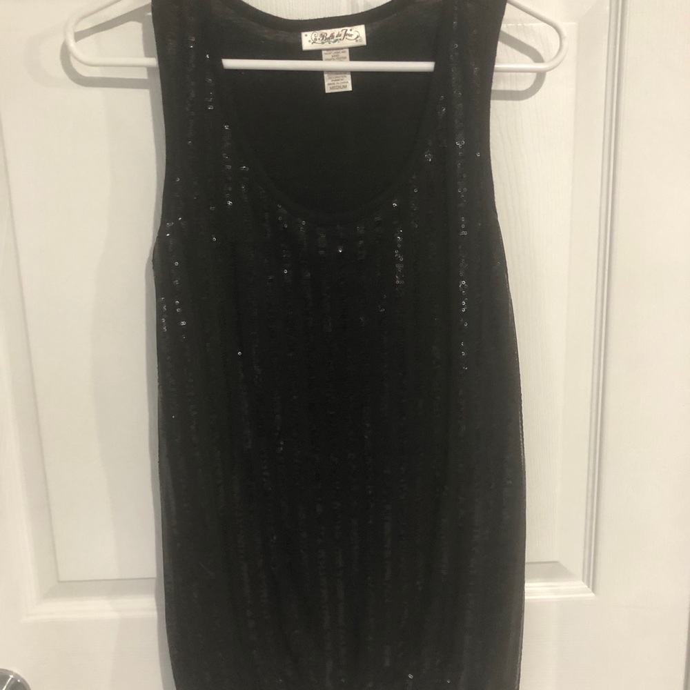 Black sparkly tank